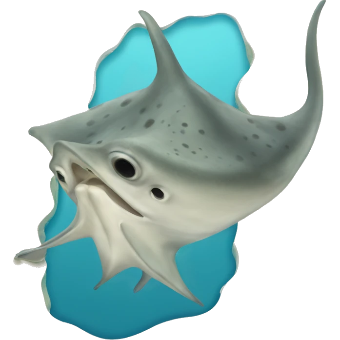 stingray fish next to foot in watr emoji