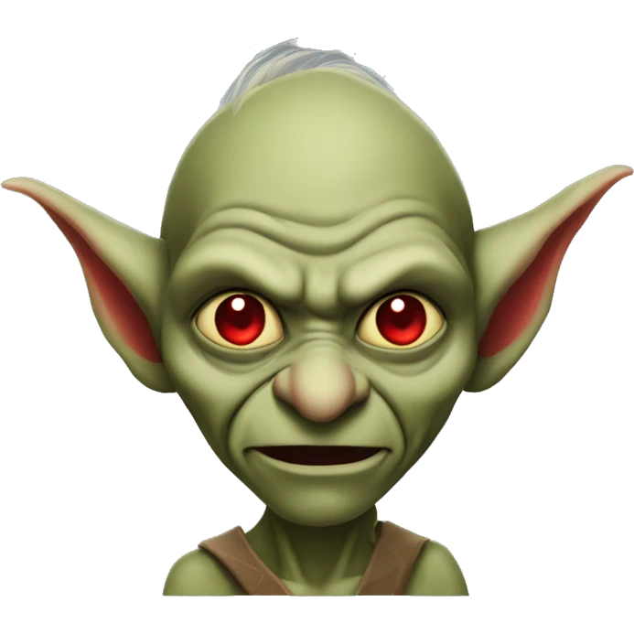 goblin with red eyes and long ears emoji