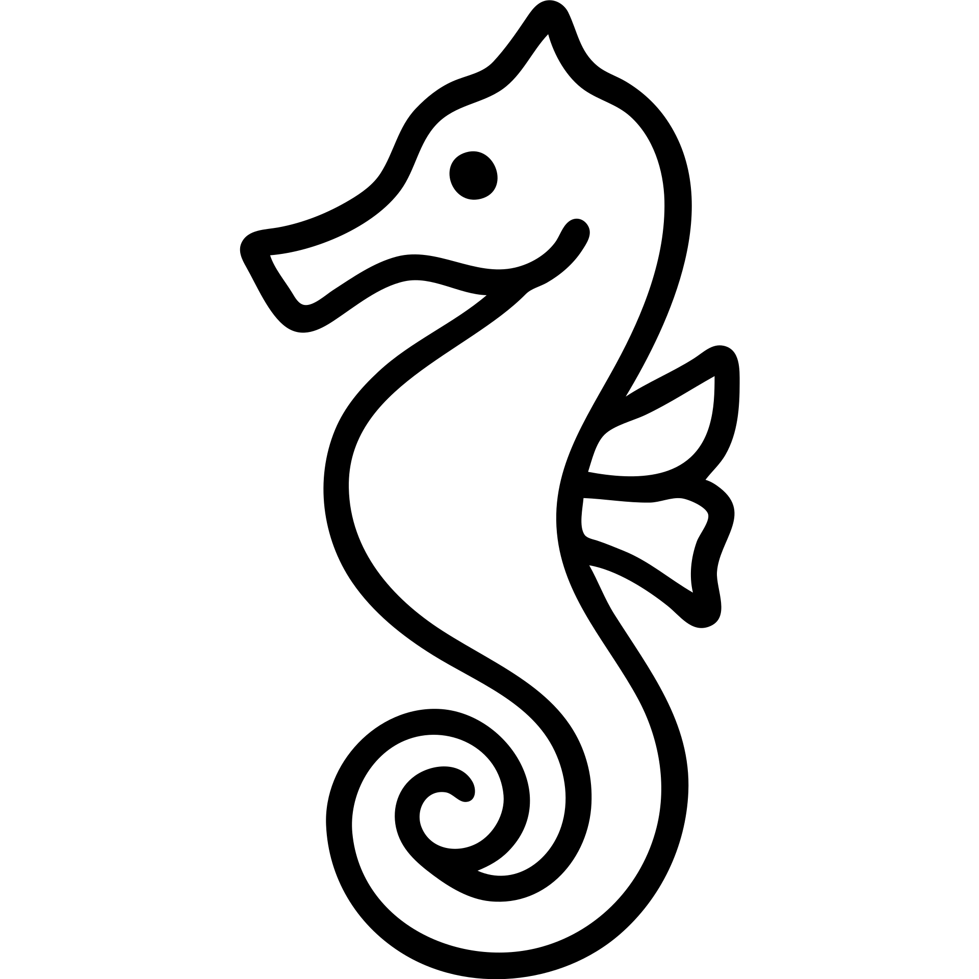 outlined seahorse icon emoji