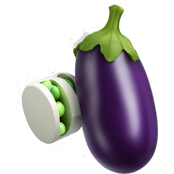 Plan b pill stopping an eggplant emoji