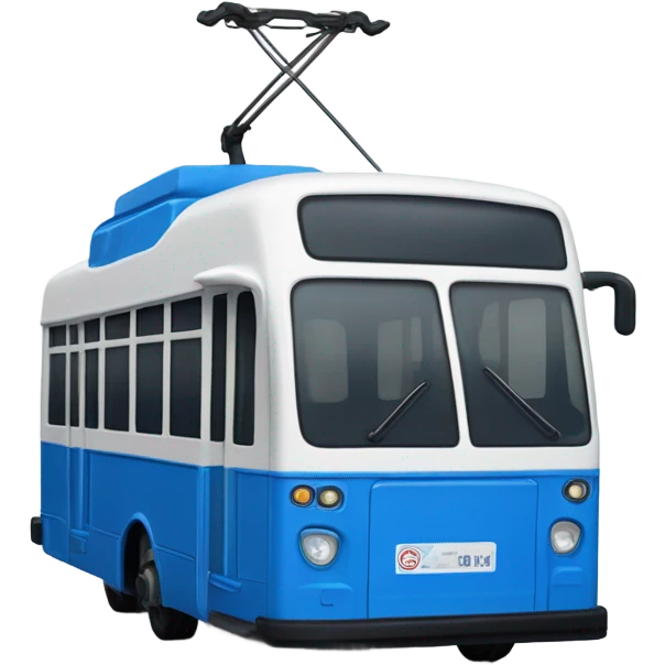 trolleybus blue emoji