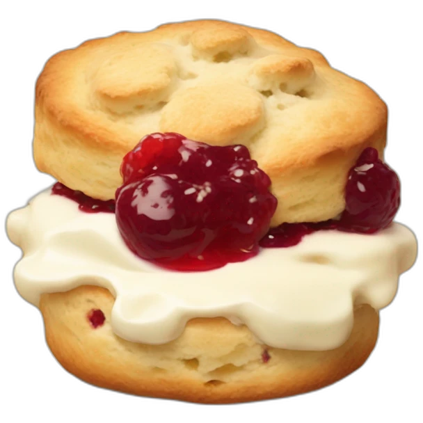 scone with cream and jam emoji