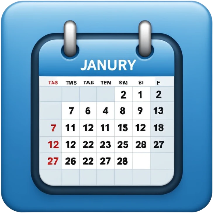 January 12 calendar icon emoji