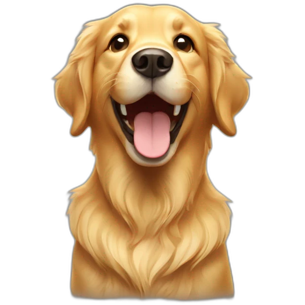 happy golden retriever emoji