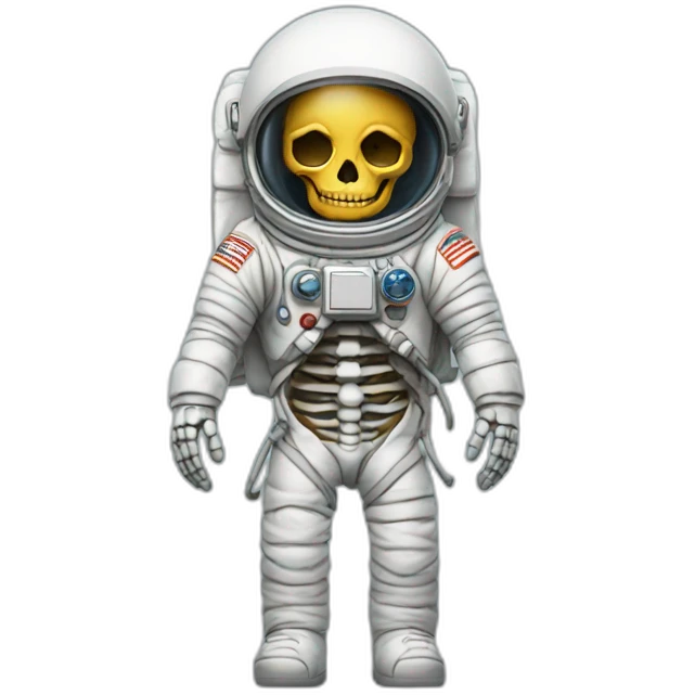 Skeleton astronaut emoji