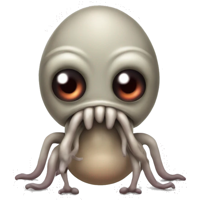 creature that is creepy scary , ugly, fat, squidly,  stinky,  poala emoji
