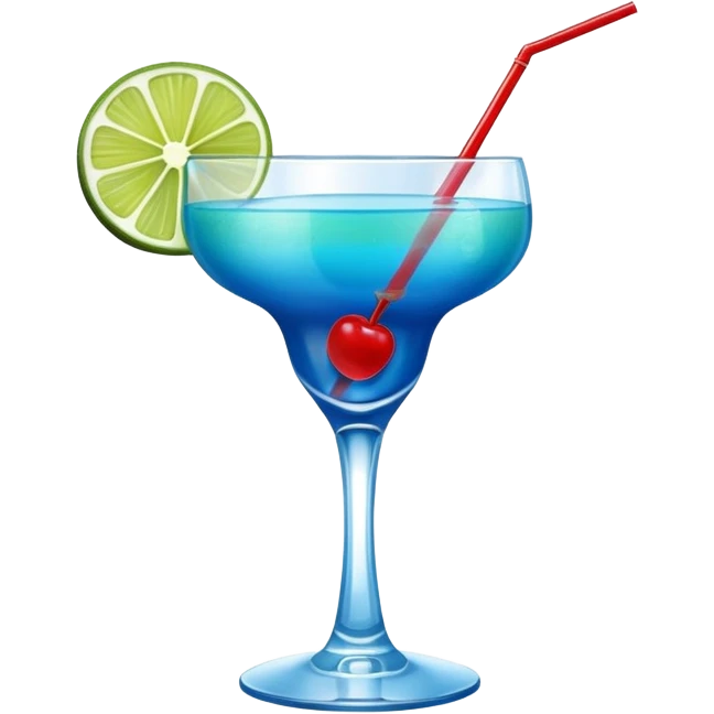 blue curaçao tropical cocktail emoji