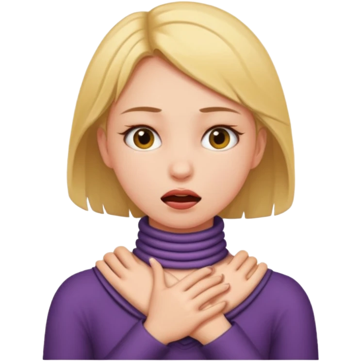 Girl around the neck , strangling  emoji
