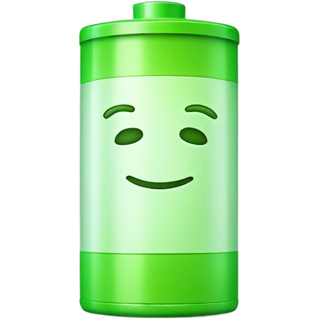 Smiling Green battery  emoji