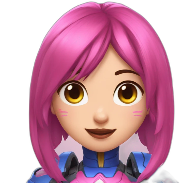 yugy bunny playing dva overwatch emoji