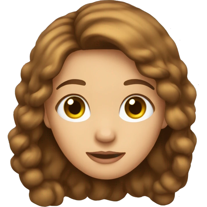 A pretty girl with brown hair on Christmas  emoji