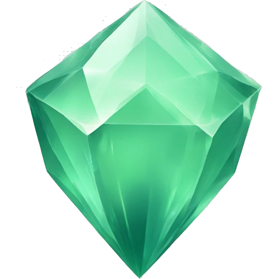 Pale green transparent crystal emoji