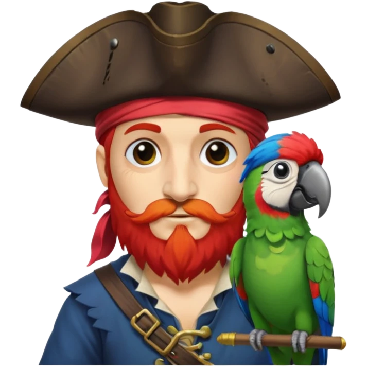 pirate and parrot emoji
