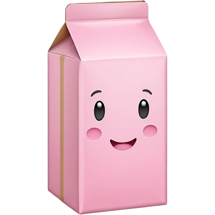 Pink milk carton emoji