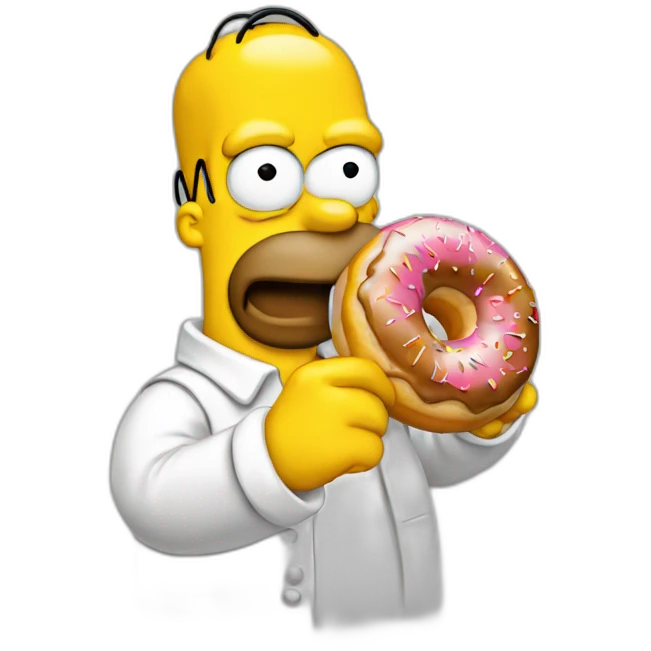 Homer qui mange un donut emoji