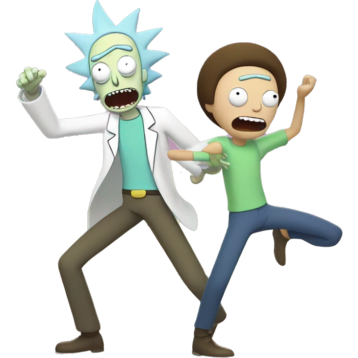 Rick et morty qui dance emoji