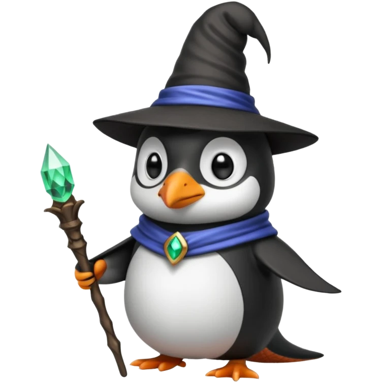 Penguin lizard wizard emoji