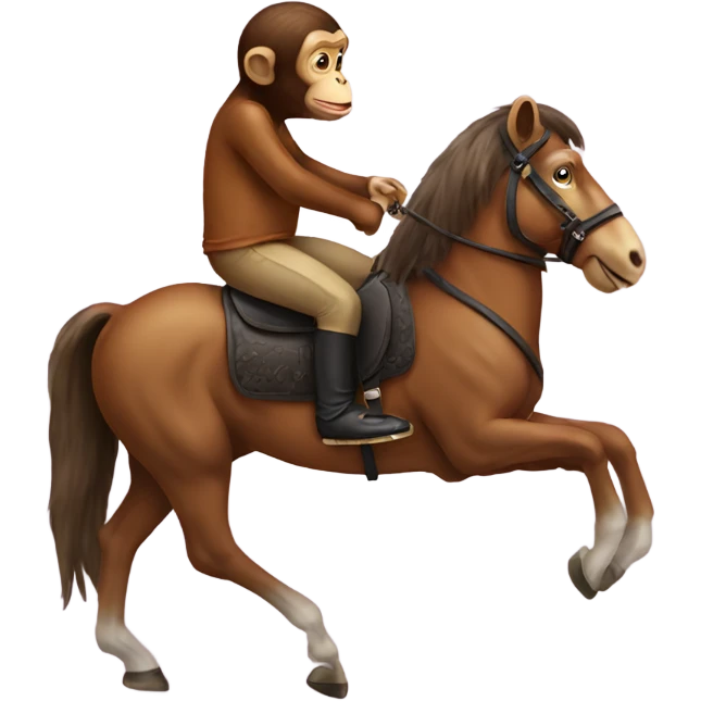 monkey on the horse emoji
