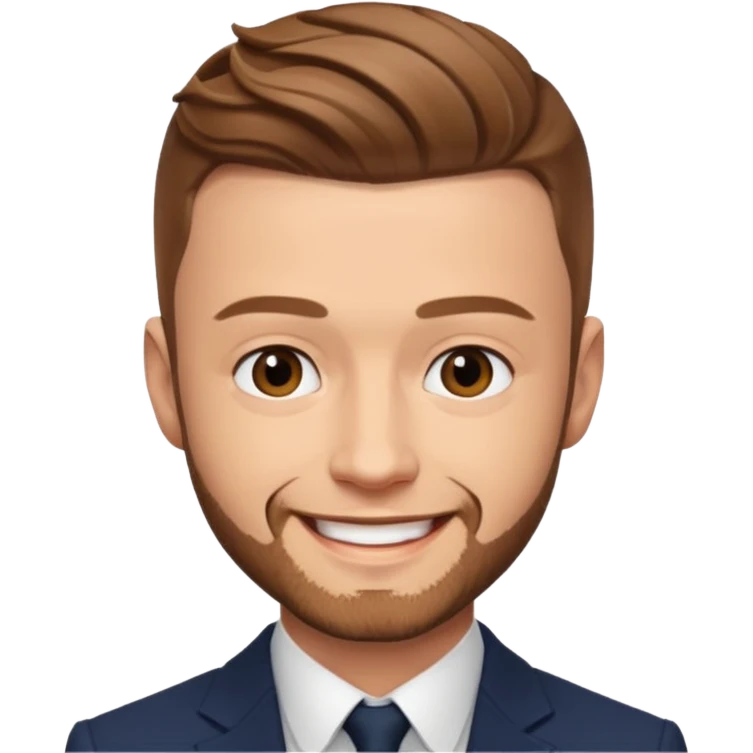Justin Timberlake with light brown hair emoji