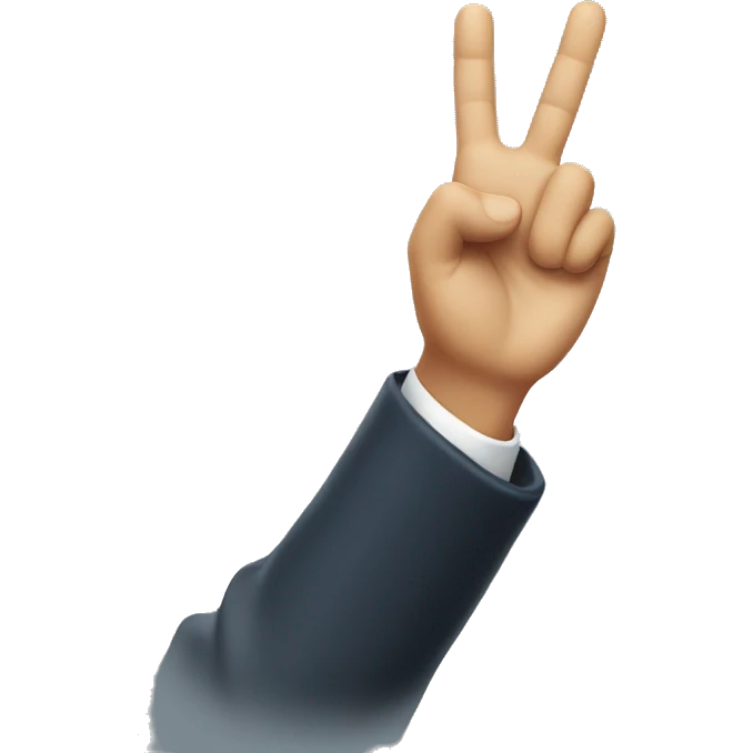 our leader hand in air emoji