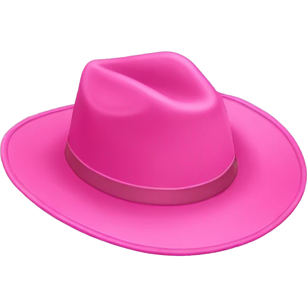 pink country hat emoji