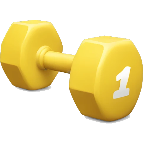 LIGHT YELLOW dumbell emoji