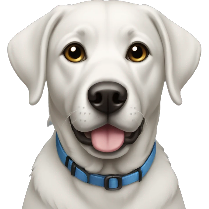 Black and white lab emoji