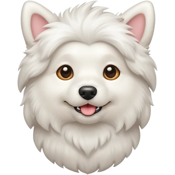 white dog cute emoji