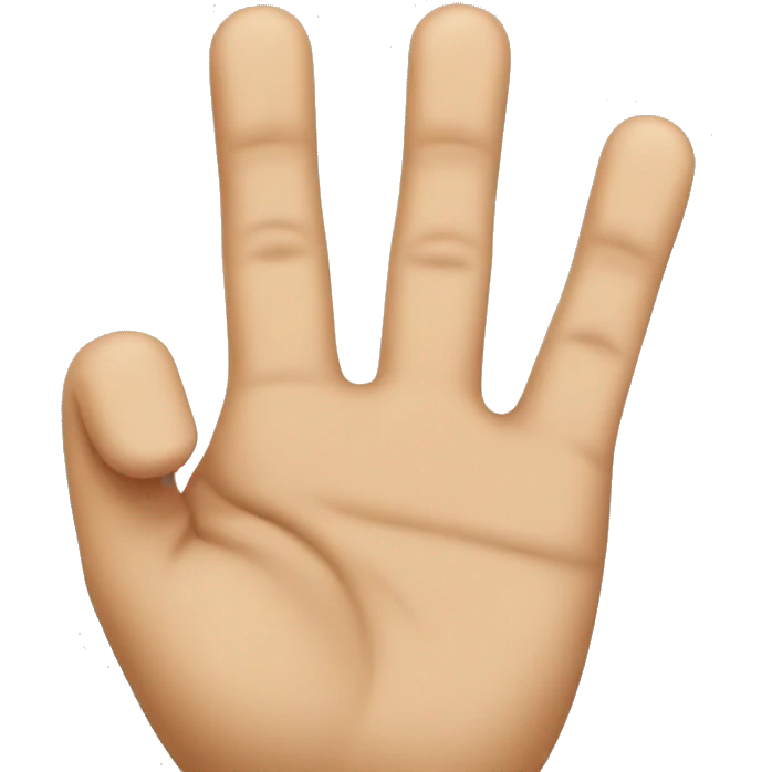 3 finger emoji