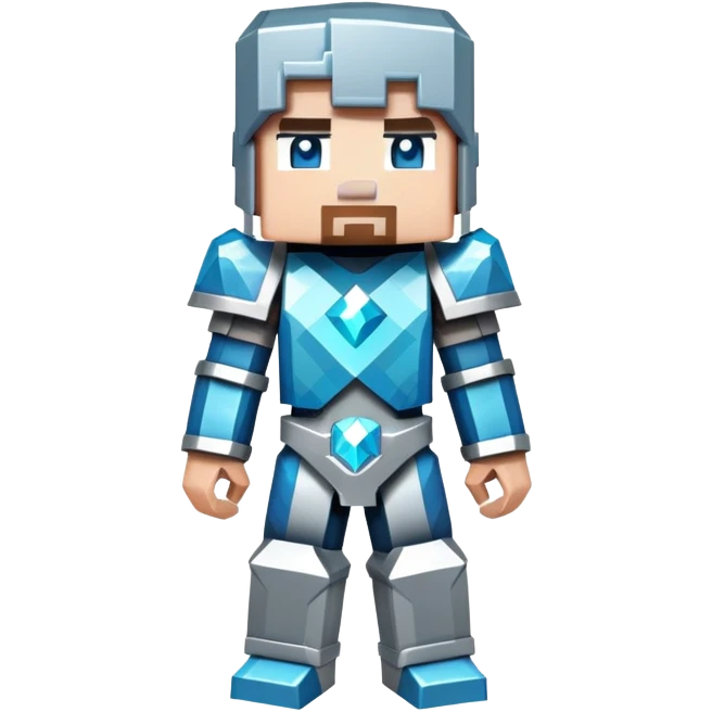 Minecraft character with diamond armor emoji
