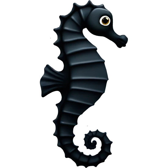 black seahorse emoji