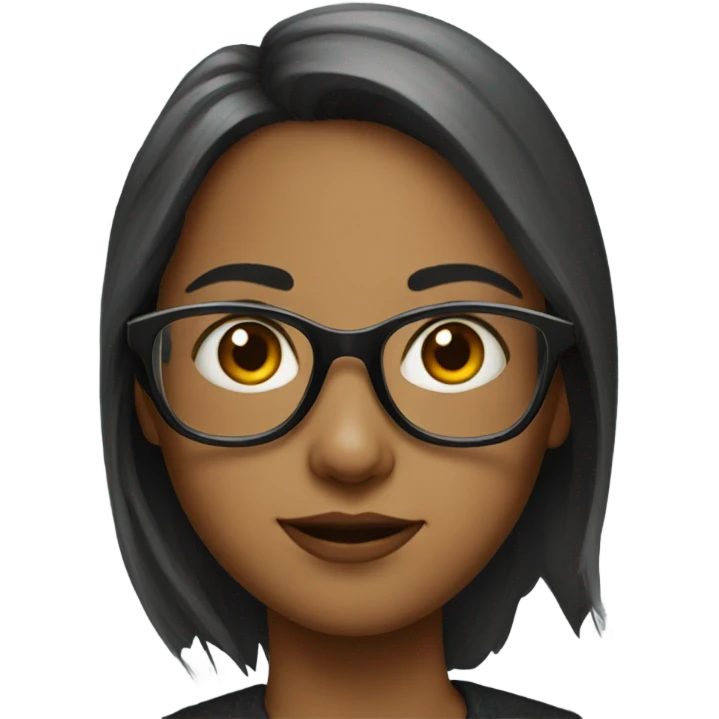 portrait of a girl with glasses emoji