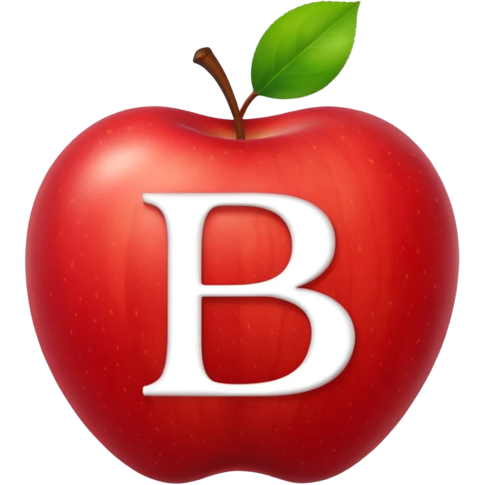 O like apple emmpty inside letter B emoji