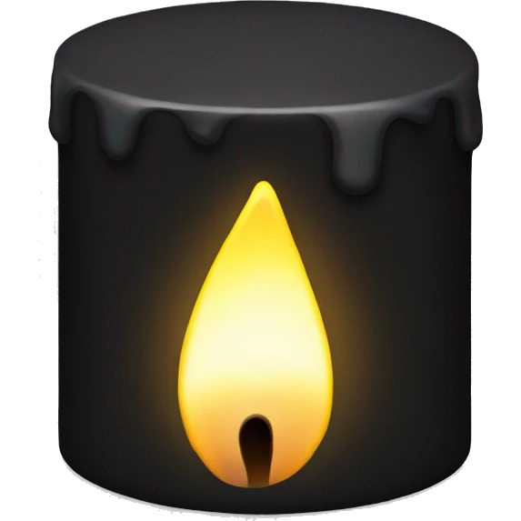 Lit black candle emoji