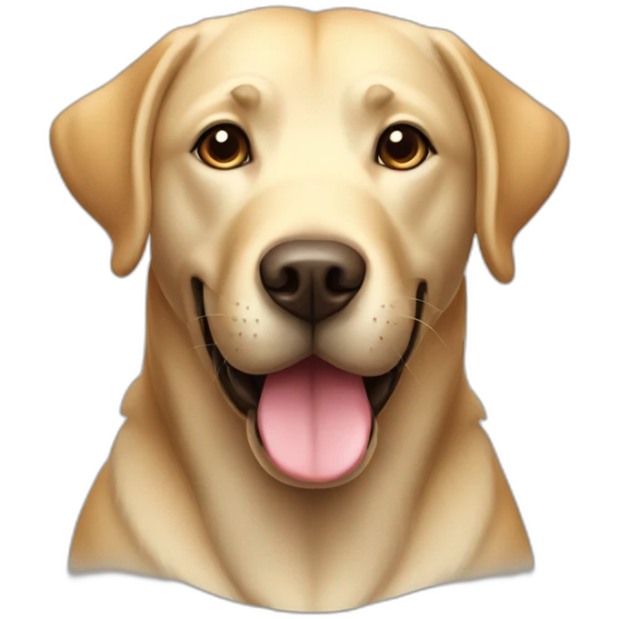 labrador front smile ios icon emoji