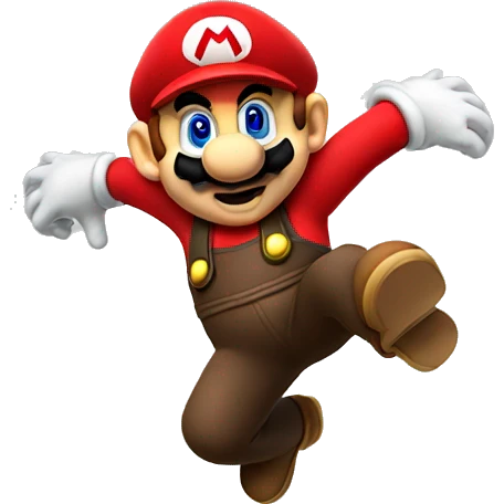 Super Mario jumping emoji