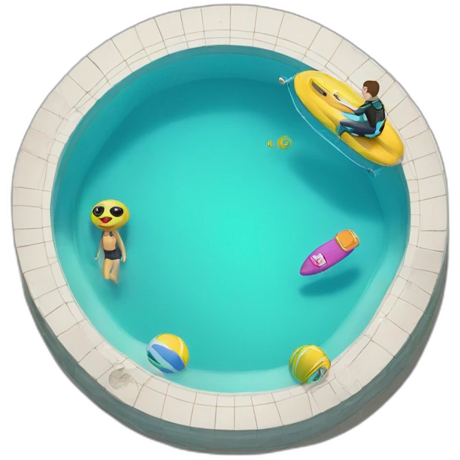 Une moto dans une piscine emoji