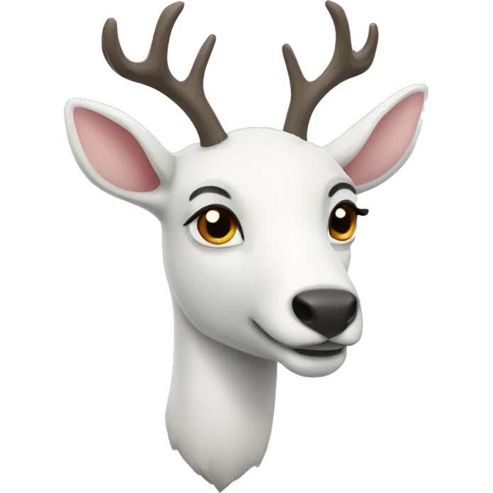 White deer  emoji