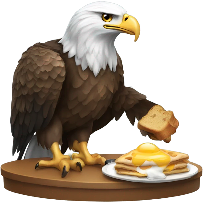 Eagle eating breakfast  emoji