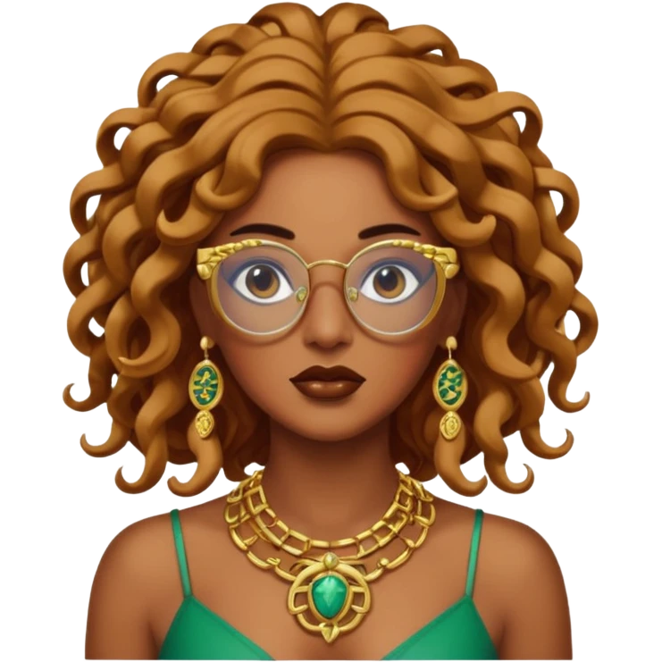 brownie Medusa Versace with glasses  emoji