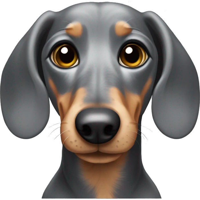 Grey dachshund  emoji
