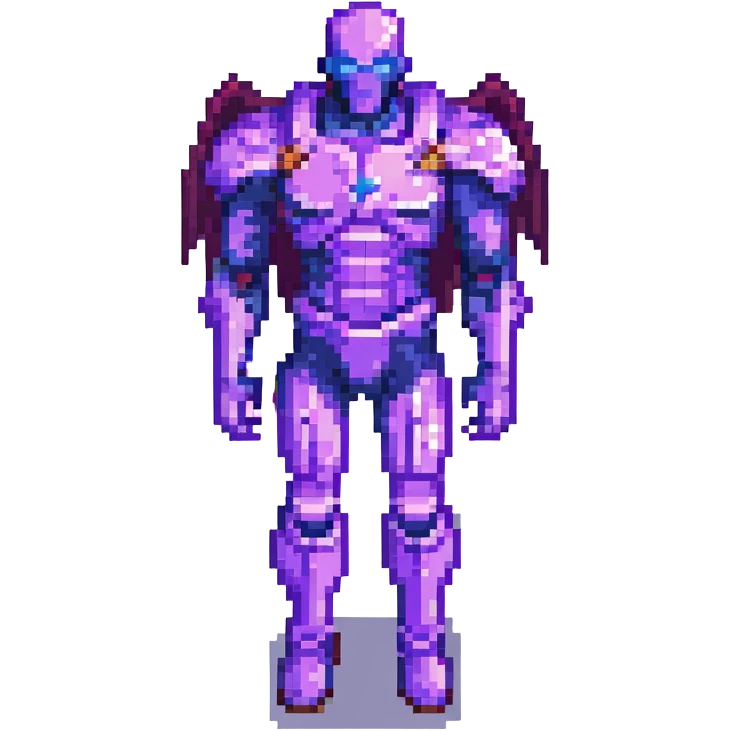X-Men Sentinel, full body, flying, pixel art style emoji
