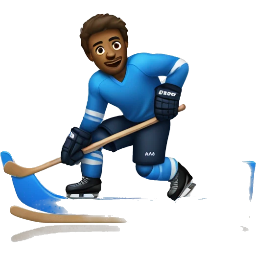 a hockey player in a sled emoji