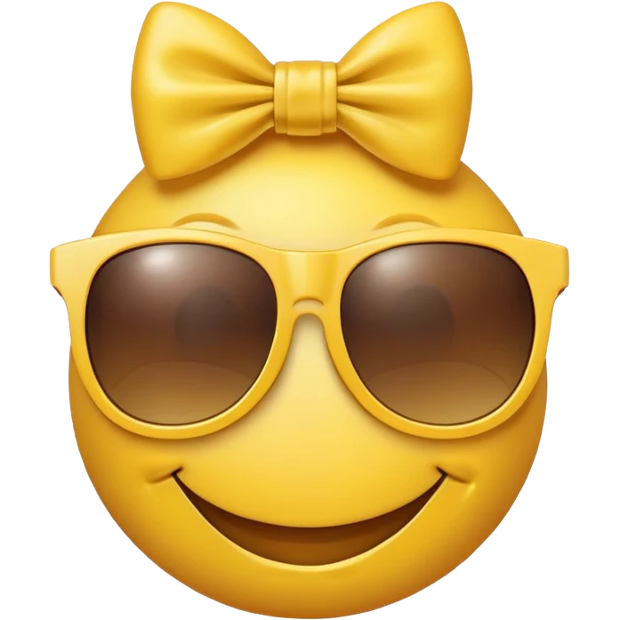 Smiley with sunglasses and bow emoji