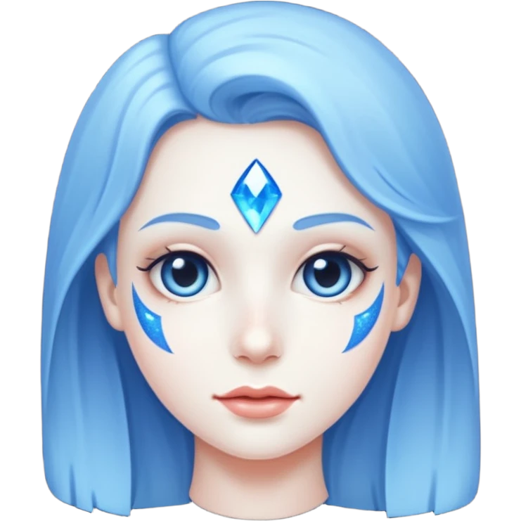 Glitter Blue Panthom Cute emoji