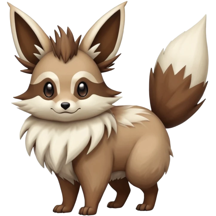 zigzagoon-Eevee-linoone-furret-Fakémon-hybrid-creature (full body)  emoji