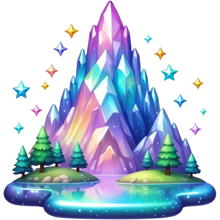 Iridescent big giant glistening glossy sparkly shiny glittery scenery  emoji
