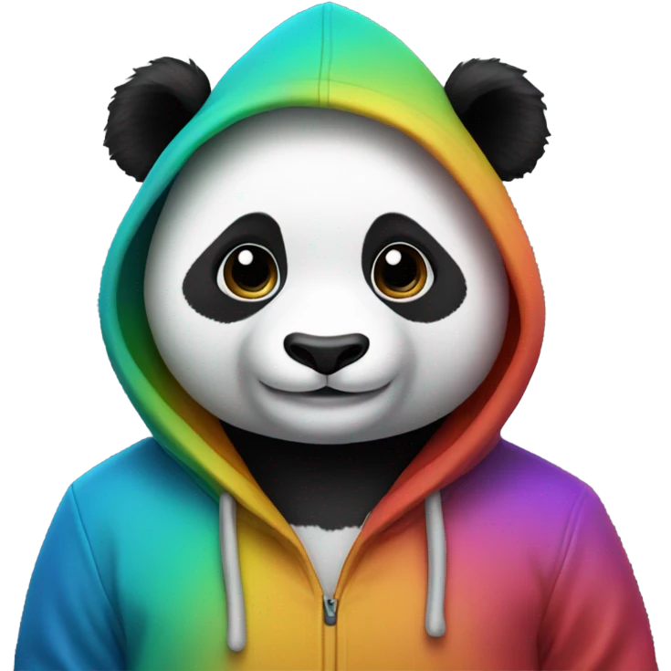 Panda wearing a hoodie emoji