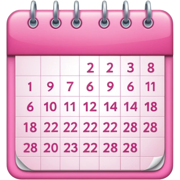 pink calendar emoji