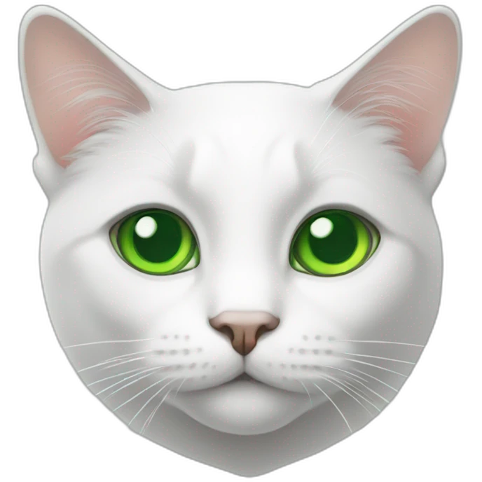 white-cat-green-eyes emoji